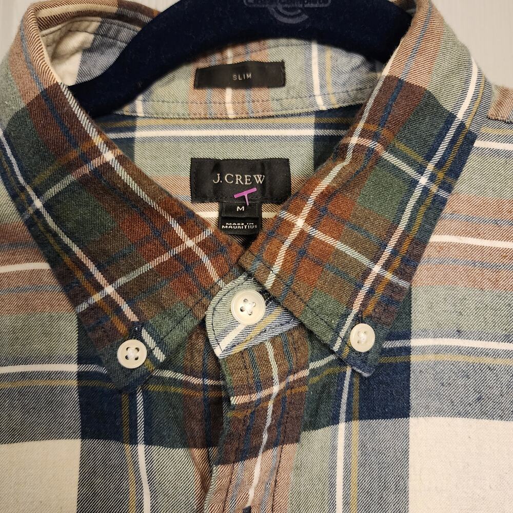 J.Crew 100% cotton Plaid Slim Medium Long Sleeve Shirt